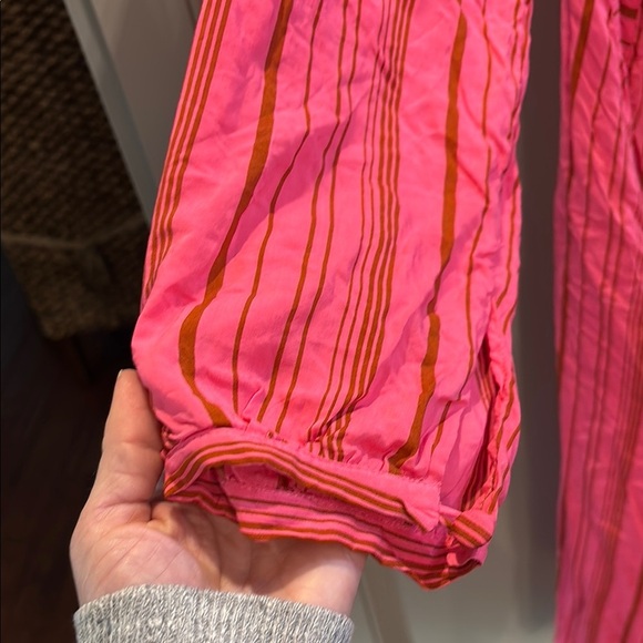 Natalie Martin Pink Striped Long Sleeve Mini Dress XS - Picture 2 of 6